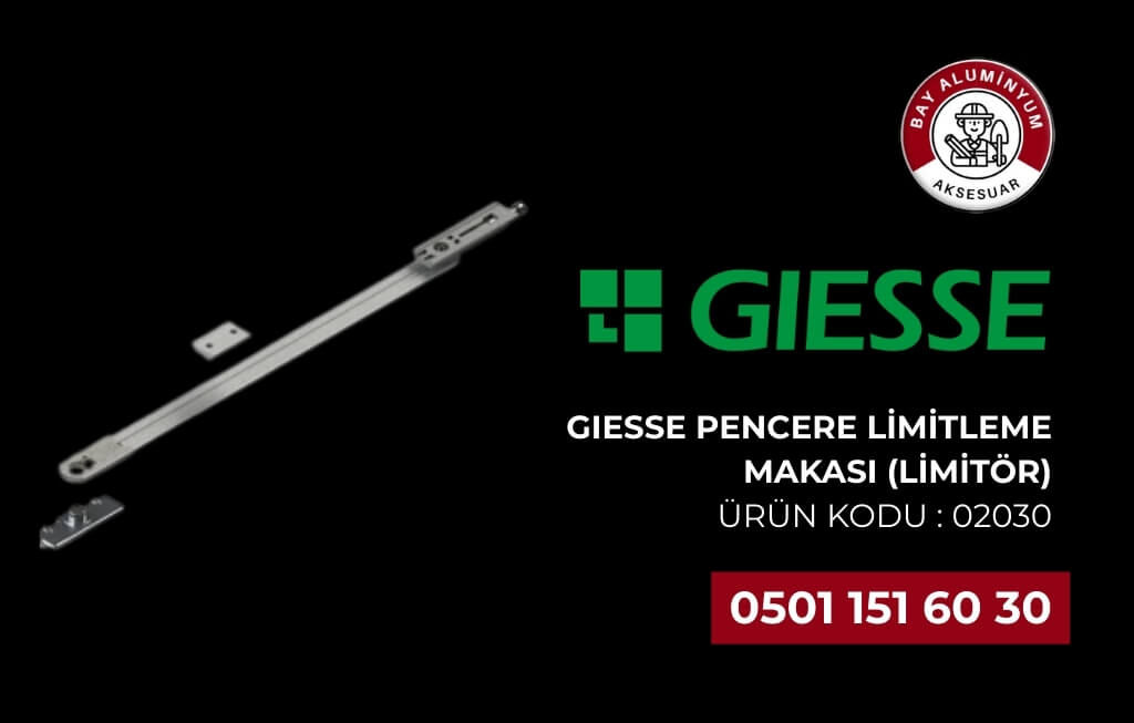 Bay Alüminyum Aksesuar: GIESSE 02030 Pencere Limitleme Makası (Limitör)