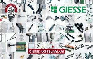 Blog 13 Giesse Aksesuarları, alüminyum kapı ve pencere sistemleri için yüksek kalite, dayanıklılık ve güvenlik sunan orijinal aksesuar çözümleridir. Giesse menteşe, kol, kilit ve açılım sistemleriyle projelerinizde uzun ömürlü ve profesyonel performans elde edin