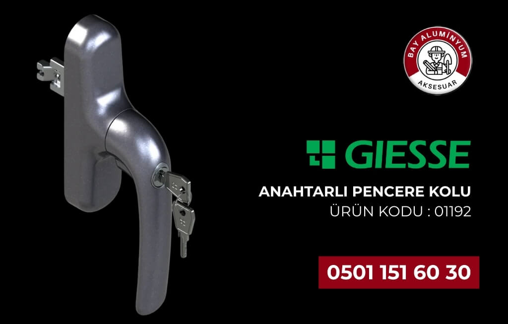 Giesse Anahtarlı Pencere Kolu