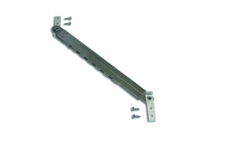 Giesse kademeli limitör, cephe sistemlerinde pencere açılımını güvenli şekilde sınırlayan bağlantı aparatı.