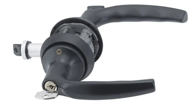 Alüminyum Kapı Aksesuarları 13 Hoppe Atlanta HCS anahtarlı mandallı kapı kolu – ahşap ve çerçeveli cam kapılar için, HCS A1530