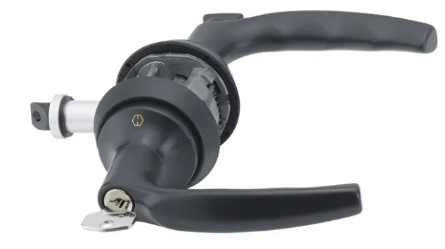 Alüminyum Kapı Aksesuarları 13 Hoppe Atlanta HCS anahtarlı mandallı kapı kolu – ahşap ve çerçeveli cam kapılar için, HCS A1530