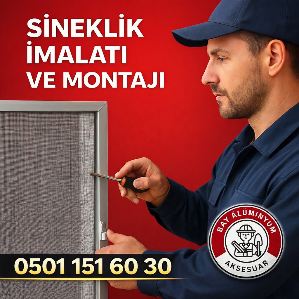 Sineklik İmalatı ve Montajı 1 Sineklik imalatı ve montajı kaliteli, dayanıklı ve ölçüye özel çözümler. Pencere ve kapılarınız için profesyonel sineklik sistemleri hemen keşfedin.